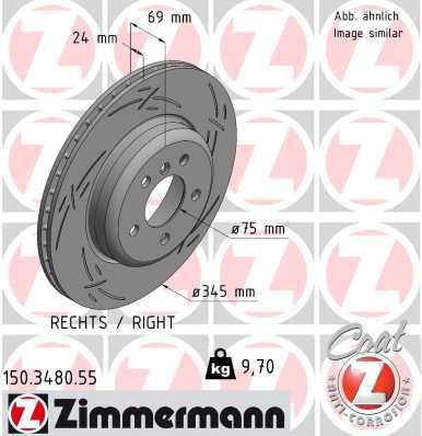 Zimmermann 150.3480.55 - Brzdový kotúč -