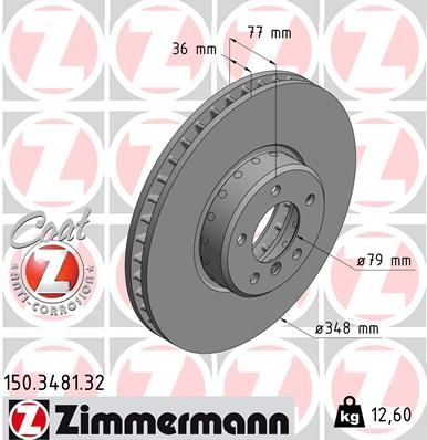 Zimmermann 150.3481.32 - Brzdový kotúč -