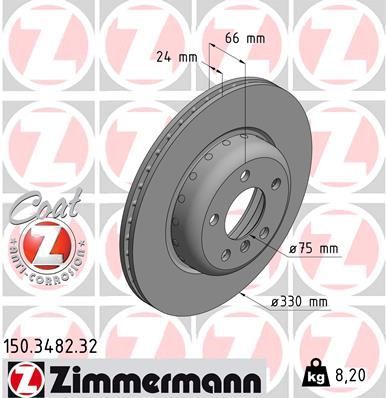 Zimmermann 150.3482.32 - Brzdový kotúč -