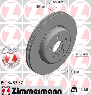Zimmermann 150.3483.32 - Brzdový kotúč -