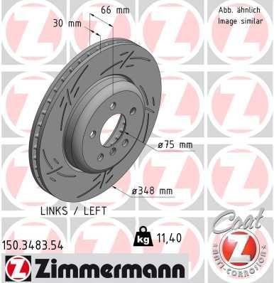 Zimmermann 150.3483.54 - Brzdový kotúč -