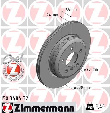 Zimmermann 150.3484.32 - Brzdový kotúč -