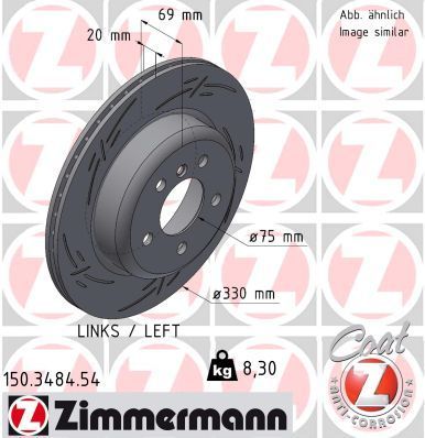 Zimmermann 150.3484.54 - Brzdový kotúč -