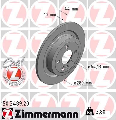 Zimmermann 150.3489.20 - Brzdový kotúč -