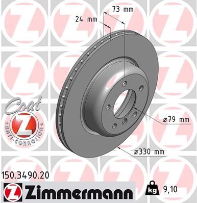 Zimmermann 150.3490.20 - Brzdový kotúč -