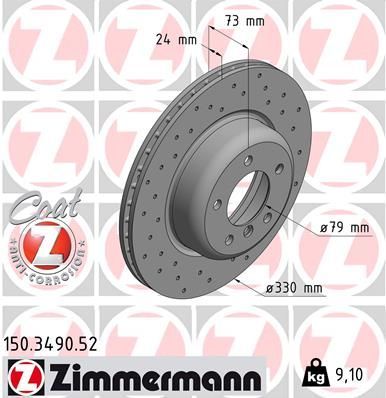 Zimmermann 150.3490.52 - Brzdový kotúč -