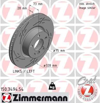 Zimmermann 150.3494.54 - Brzdový kotúč -