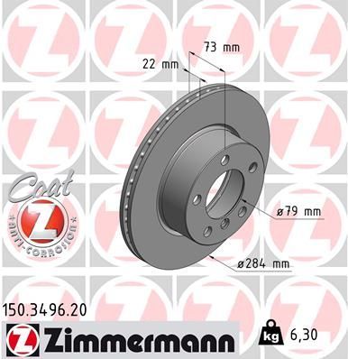 Zimmermann 150.3496.20 - Brzdový kotúč -