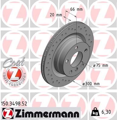 Zimmermann 150.3498.52 - Brzdový kotúč -