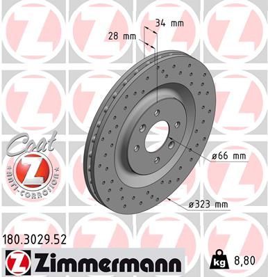Zimmermann 180.3029.52 - Brzdový kotúč -