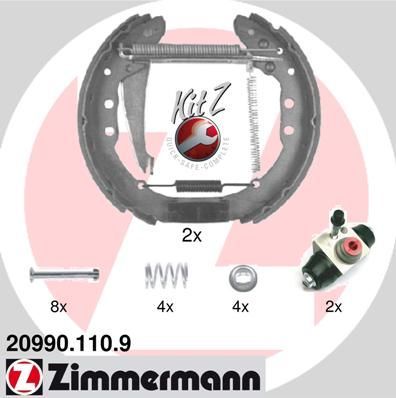 Zimmermann 20990.110.9 - Brzdové čeľuste -