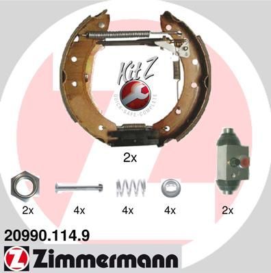 Zimmermann 20990.114.9 - Brzdové čeľuste -