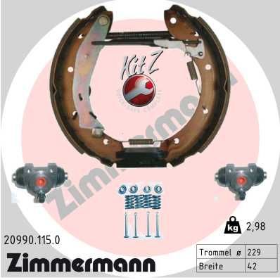 Zimmermann 20990.115.0 - Brzdové čeľuste -