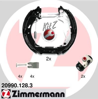 Zimmermann 20990.128.3 - Brzdové čeľuste -