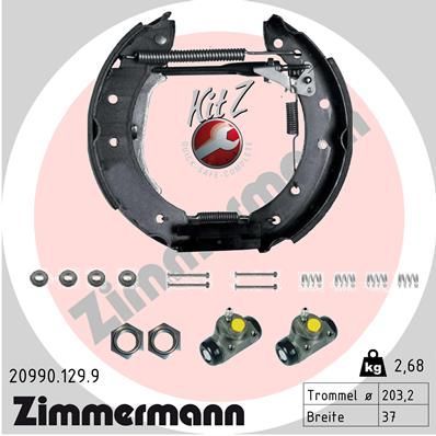 Zimmermann 20990.129.9 - Brzdové čeľuste -