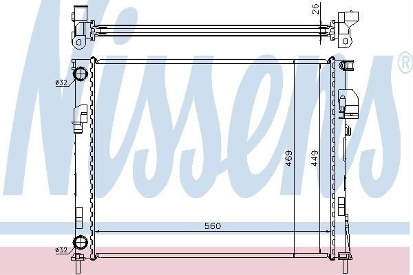Nissens 63026 - Chladič vody -