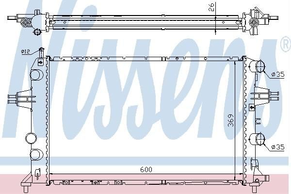 Nissens 63091A - Chladič vody -