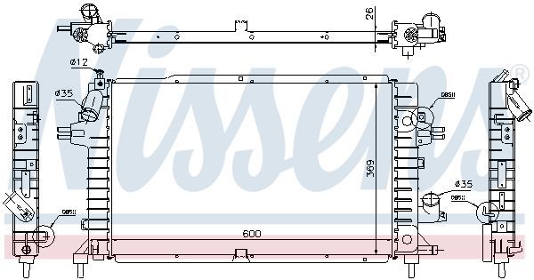 Nissens 63112A - Chladič vody -