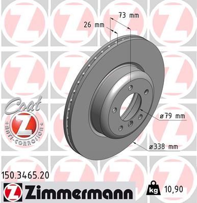 Zimmermann 150.3465.20 - Brzdový kotúč -