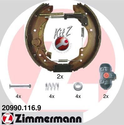 Zimmermann 20990.116.9 - Brzdové čeľuste -