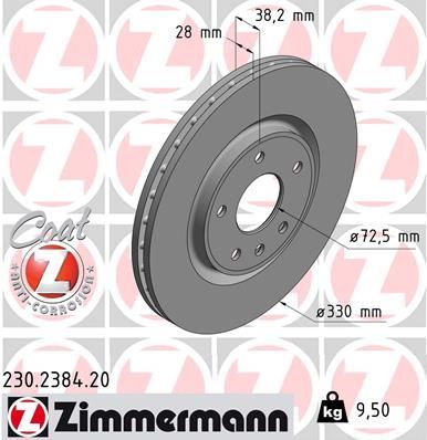 Zimmermann 230.2384.20 - Brzdový kotúč -