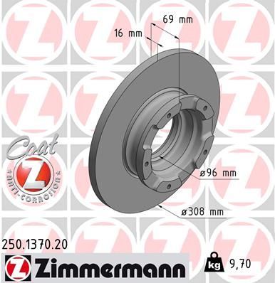 Zimmermann 250.1370.20 - Brzdový kotúč -