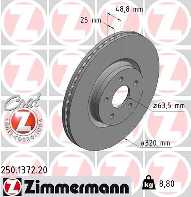Zimmermann 250.1372.20 - Brzdový kotúč -
