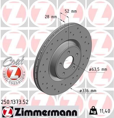 Zimmermann 250.1373.52 - Brzdový kotúč -