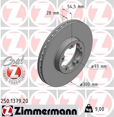Zimmermann 250.1379.20 - Brzdový kotúč -