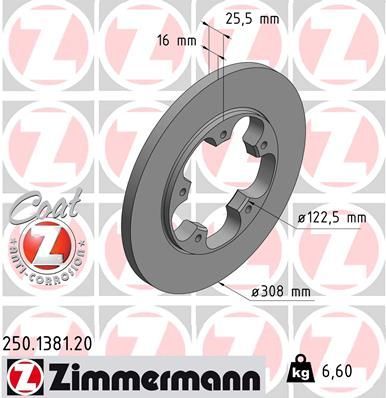 Zimmermann 250.1381.20 - Brzdový kotúč -