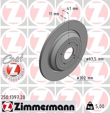 Zimmermann 250.1397.20 - Brzdový kotúč -