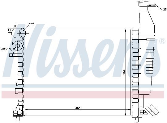Nissens 63546 - Chladič vody -