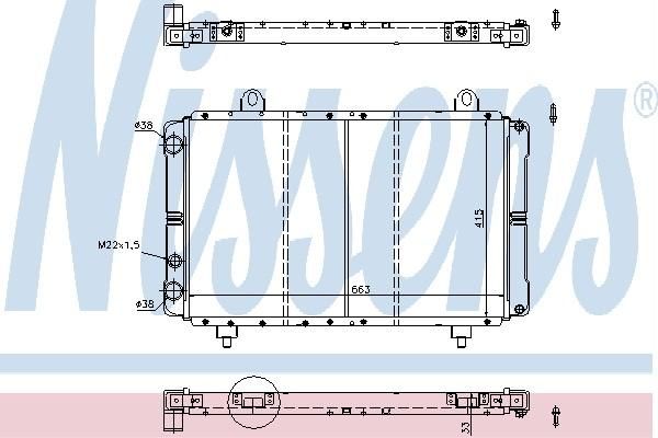 Nissens 63557 - Chladič vody -