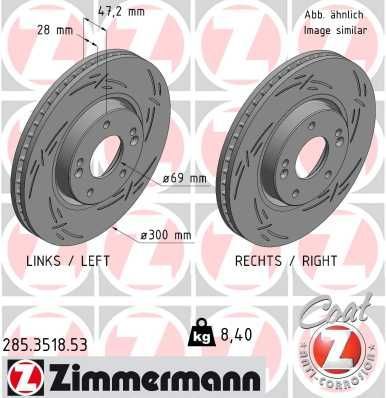 Zimmermann 285.3518.53 - Brzdový kotúč -