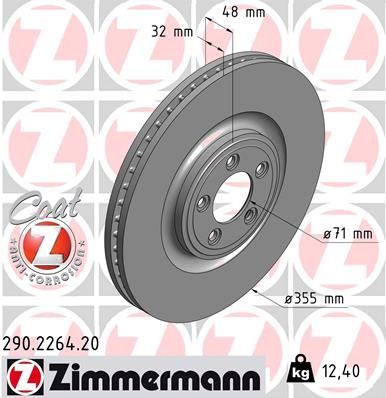 Zimmermann 290.2264.20 - Brzdový kotúč -