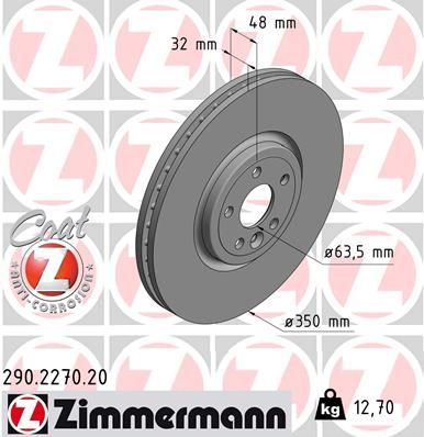 Zimmermann 290.2270.20 - Brzdový kotúč -
