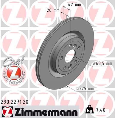 Zimmermann 290.2271.20 - Brzdový kotúč -