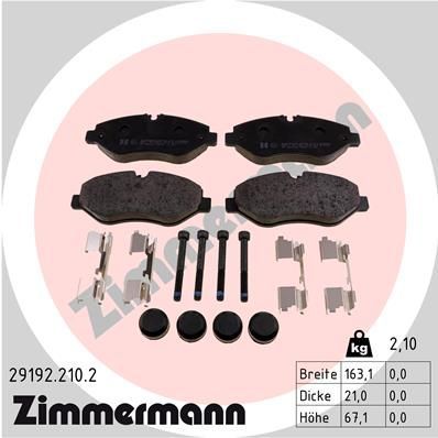 Zimmermann 29192.210.2 - Brzdové platničky -