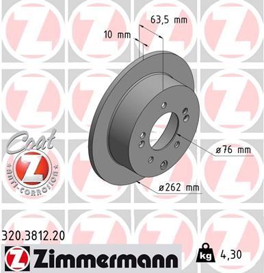 Zimmermann 320.3812.20 - Brzdový kotúč -