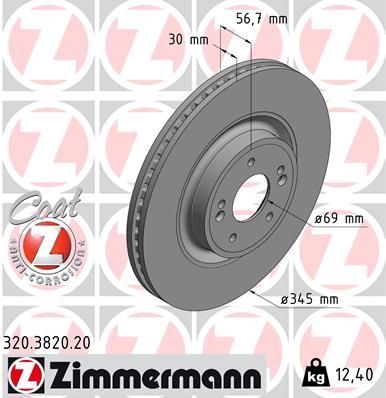Zimmermann 320.3820.20 - Brzdový kotúč -