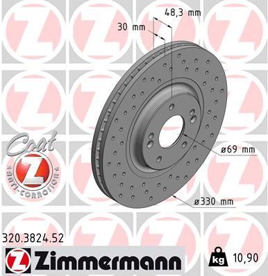 Zimmermann 320.3824.52 - Brzdový kotúč -