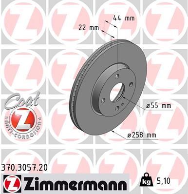 Zimmermann 370.3057.20 - Brzdový kotúč -