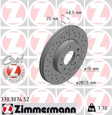 Zimmermann 370.3074.52 - Brzdový kotúč -