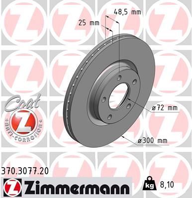 Zimmermann 370.3077.20 - Brzdový kotúč -