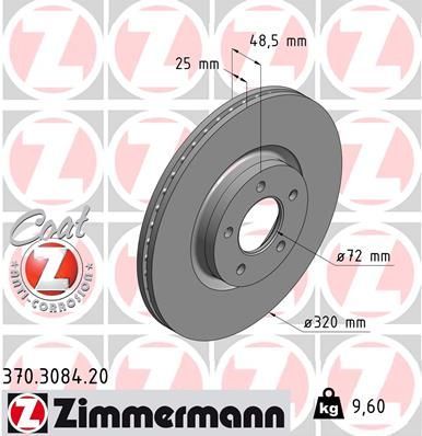 Zimmermann 370.3084.20 - Brzdový kotúč -