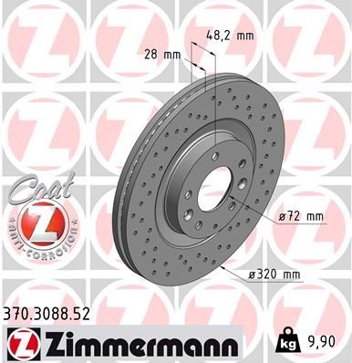 Zimmermann 370.3088.52 - Brzdový kotúč -