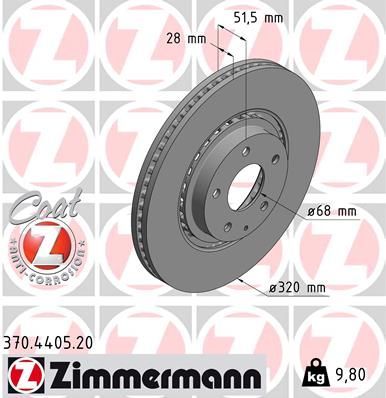 Zimmermann 370.4405.20 - Brzdový kotúč -