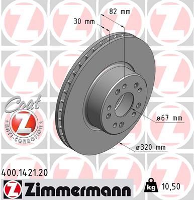 Zimmermann 400.1421.20 - Brzdový kotúč -