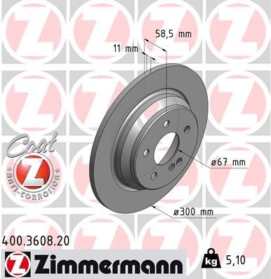 Zimmermann 400.3608.20 - Brzdový kotúč -