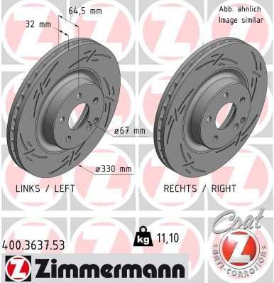 Zimmermann 400.3637.53 - Brzdový kotúč -